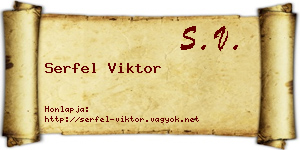 Serfel Viktor névjegykártya